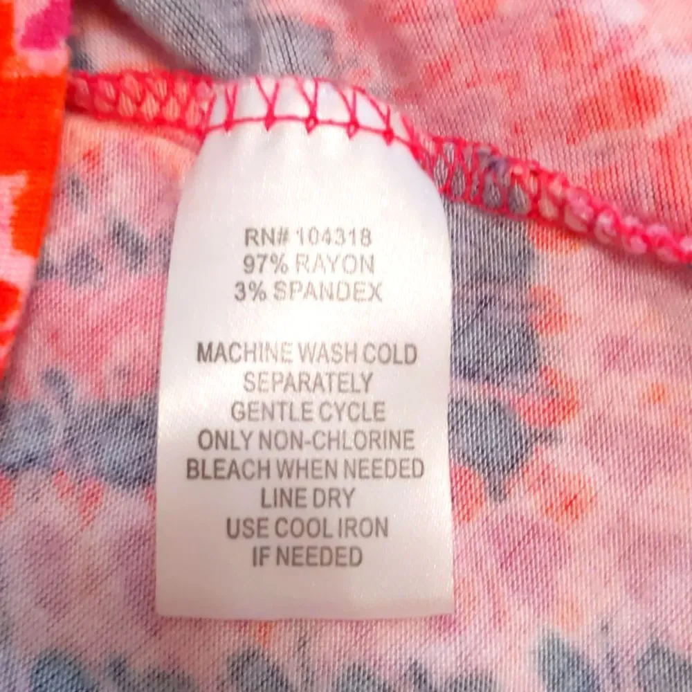 Maxi Skirt Boho Stretchy Pink Colorful Chevron Flowy Medium